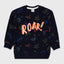 Dinosaur Roar Embroided Blue Sweatshirt 12634