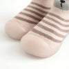Bear Face Lining Pink Silicone Socks Shoes 2607 A