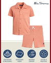 Ben Sherman Tea Pink Lining Shirt Shorts Set 13582