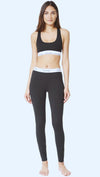 CK Charcoal Grey Breathable Cotton Legging and Bralette Gymwear Pair W169 E