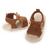 Brown Stripes Bow Prewalker Sandal 2730 B