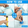 Vacuum Storage Bags Set Of 5 With Hand Pump Space Saver Compression Bags For Clothes Bedding And Travel
