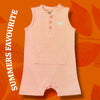 LEE Peach Kangaroo Pocket Sleeveless Romper Bodysuit 13524
