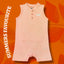 LEE Peach Kangaroo Pocket Sleeveless Romper Bodysuit 13524