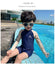 Penguin Short Style Blue Swimsuit with Cap 13649