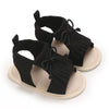 Black Stripes Bow Prewalker Sandal 2730