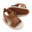 Brown Stripes Bow Prewalker Sandal 2730 B