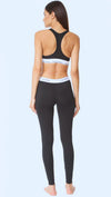 CK Charcoal Grey Breathable Cotton Legging and Bralette Gymwear Pair W169 E