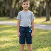 Max Blue Cotton Twill Shorts 13887