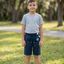 Max Blue Cotton Twill Shorts 13887
