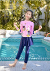 Astronat Top with Skirt Trouser Pink Swimsuit 13652