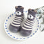 Bear Face Lining Grey Silicone Socks Shoes 2607 E