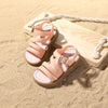 Pink 5 Stripe Washable Long Soft Sandal 2771 C