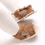 Brown Stripes Bow Prewalker Sandal 2730 B