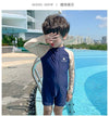 Penguin Short Style Blue Swimsuit with Cap 13649