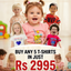 Buy Any 5 T shirts For Rs 2995 Only