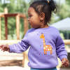 ML Giraffe Purple Terry Sweatshirt 9543