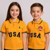 ML Yellow USA Embroided Pony Polo 12028