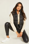 Quiz UK Black Padded Hooded Gilet W152