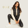 Quiz UK Black Padded Hooded Gilet W152