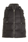Quiz UK Black Padded Hooded Gilet W152