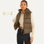 Quiz UK Khaki Padded Hooded Gilet W151