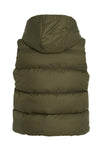 Quiz UK Khaki Padded Hooded Gilet W151