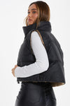 Quiz UK Double side Reversible Padded Crop Gilet W146