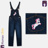 ML Unicorn Embroided Mid Blue Pant style Dungaree 9557