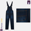 ML Unicorn Embroided Mid Blue Pant style Dungaree 9557