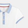 OBI Blue Collar White Organic Cotton Polo Shirt 7374