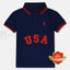 ML Royal Blue USA Embroided Pony Polo 12026
