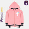 ML Super Soft Cozy Unicorn Tea Pink Fleece Zipper Hoodie 9801