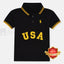 ML Black USA Embroided Pony Polo 12029
