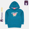 ML Mellow Smile Teal Fleece Pullover Hoodie 9802