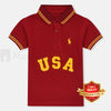 ML Red USA Embroided Pony Polo 12027