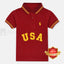 ML Red USA Embroided Pony Polo 12027