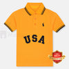 ML Yellow USA Embroided Pony Polo 12028