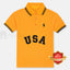 ML Yellow USA Embroided Pony Polo 12028