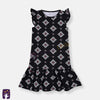 OV S Pattern Black Frock 10162