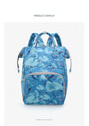 Fish Flower Mummy Baby Waterproof Travel Diaper Backpack
