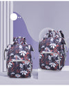 Fish Flower Mummy Baby Waterproof Travel Diaper Backpack