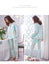 Women Floral Sea green Front Botton All weather Loungewear Set W132