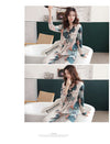 Women Abstract Front Botton All weather Loungewear Set W131