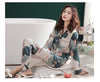 Women Abstract Front Botton All weather Loungewear Set W131