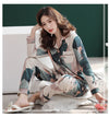 Women Abstract Front Botton All weather Loungewear Set W131