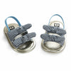 Grey Double Bow Lining Elastic Back Prewalker Sandal 2443 A