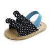 Polka Dots Double Bow Lining Elastic Back Prewalker Sandal 2443 B