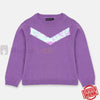 IN EX Sequin Chest Purple Sweater 11410