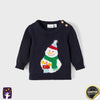 NME it Organic Cotton Snowman Embroidery Sweater 11387